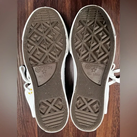 Converse Chuck Taylor All Star Lift Platinum Embroidery on white canvas Size 9 - Picture 10 of 11